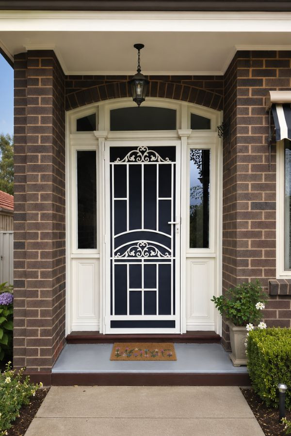Albert Park Security Door on a Charming heritage-style brick home.