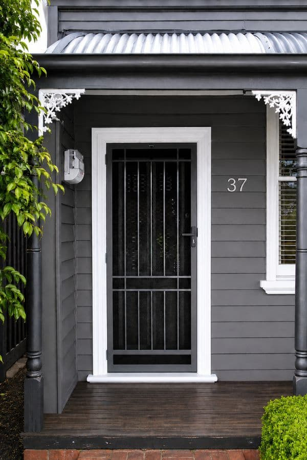 Cheltenham Steel Security Door on weatherboard home in Melbourne