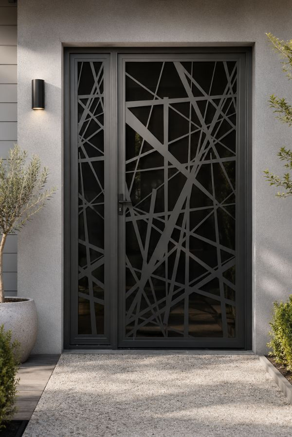 Portsea Steel Security Door Shown on Modern Townhouse